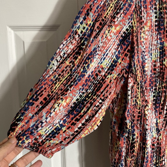 Colorful blouse top shirt size 16 - Picture 5 of 12